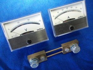Voltmeter 75Vdc + Ammeter 60Adc with shunt