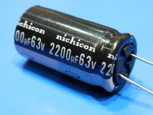 2200uF 63V capacitor Nichicon VZ(M) 105°