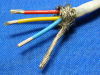  3xAWG12 shielded cable PTFE white tinned copper