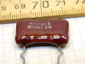 4700pF 300Vdc silver/mica capacitor