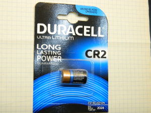 Lithium battery Duracell CR2, DLCR2/EL1CR2/CR15H270  3volt 