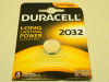 Lithium battery CR2032 Duracell  3volt