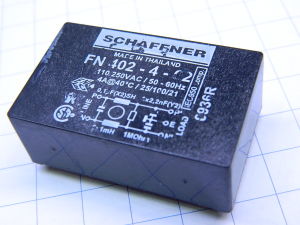Filtro antidisturbi Schaffner 110/250Vac 4A  FN402-4-02  circuito stampato