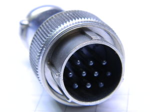 Connector plug male 10pin JAE SRC 06A21-10P  ITT/Cannon, connettore