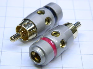 Pair connector RCA gold plated