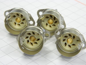 Tube socket 7 pin miniature, gold plated , genuine made in Germany (n. 4pcs.)