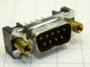 Connector D SUB 9 pin male p.c.