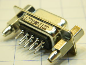 Connector D SUB 9 pin female p.c.