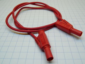 Cable with banana plug cm. 90 red