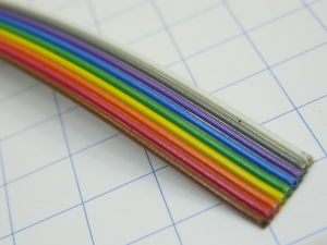 Flat cable piattina colorata 9 poli AWG26 passo mm. 1,27