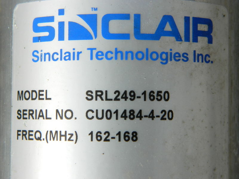Antenna collineare omni VHF Sinclair SRL249-1650, 162-168Mhz 500W