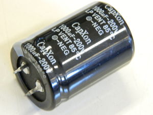 1000uF 200V condensatore elettrolitico Capxon LP-VENT snap in,  mm. 42x30
