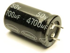 4700MF 50Vdc capacitor Nantung CD298 105° snap-in  mm.25x41