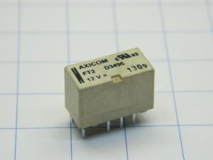 Relè da circuito stampato AXICOM D3496 12Vdc 2 scambi, miniatura