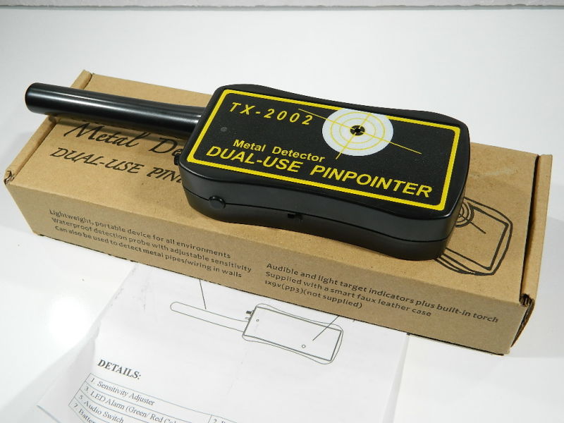 Dual-use Metal Pinpointer Detector Handheld Adjustable Waterproof Probe Shaft 