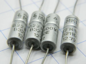 0.22uF 100V Siemens MKL B32110E,  cellulose acetate capacitor (n.4pcs.)