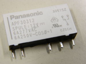 Relè Panasonic APF30312 12Vcc  1scambio 6A 250V