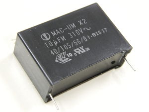 10uF 310Vac X2 condensatore MAC-UM , soppressione disturbi