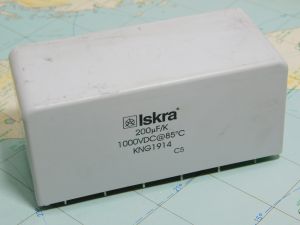 200uF 1000Vdc condensatore ISKRA MKP KNG1914 polipropilene , montato su scheda