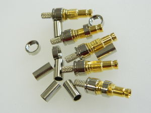 Coaxial connector 1.0/2.3 panel female,  cable  ST212 (n.5pcs.)