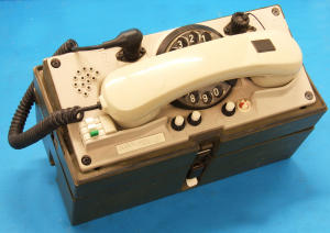 Waterproof German field telephone with deal , connectors Schaltbau VG 95351 B7 and VG 95351 A7