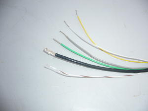 Teflon white insulated wire AWG 28 (m.10) 