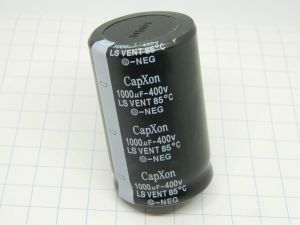 1000MF 400Vdc capacitor Capxon LV VENT 85° , snap in