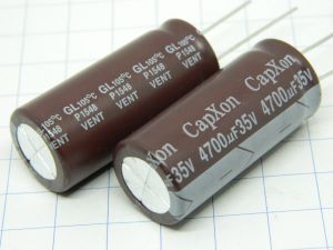4700uF 35V condensatore elettrolitico Capxon GL105°  18x41  (n.2 pezzi)