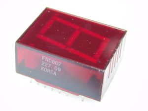 Display led FND807 Fairchild rosso, anodo comune, punto decimale