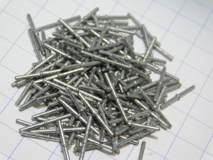 Contatto pin a saldare per circuito stampato mm. 1,25x17 (n.100 pezzi)