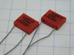 270pF 350V 2% capacitor Mi/Ag Lemco (n.2pcs.)