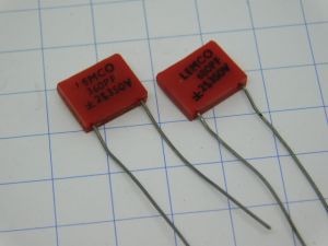 360pF 350V 2% capacitor Mi/Ag Lemco (n.2pcs.)