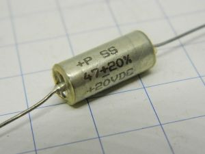 47MF 20Vdc Tantalum capacitor  mm.17x7,5