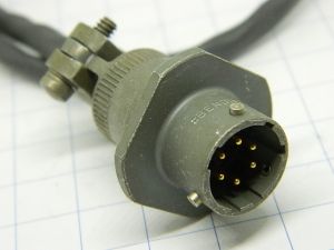 Connector PT01E-10-6P  Bendix  6pin socket male with cm. 35 cable 5 poles + shield