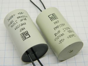 2MF 450Vac  capacitor CEME MKP  (n.2pcs.)