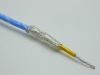 Shielded cable 1xAWG26 Teflon/Kapton white blu,  silver coated