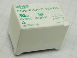 Relè SONG CHUAN 510S-P-2A-C  bobina 12Vcc  2 poli N.O.  48A 250Vac
