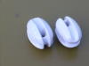 Coppia isolatore a noce in porcellana bianca  mm.70x60