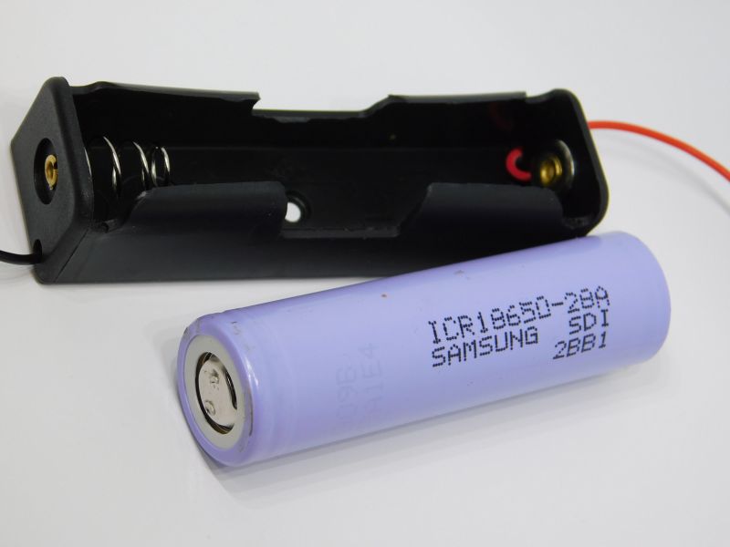 Contenitore Porta Batteria per 1x una uno 18650 Li-ion Portapila Battery Holder 