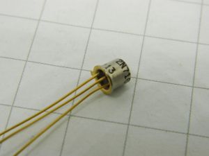 2N716 transistor gold pin NPN TO18  VHF oscillator Texas Instruments