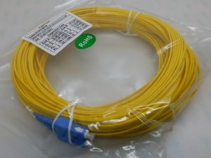 Fiber optic LC/UPC-SC/UPC SM 9/125 duplex  mt.25  yellow