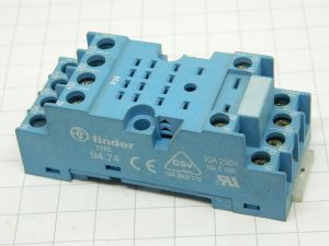 Socket relay FINDER 94.74  14pin  DIN rail