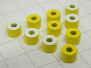 Toroide in ferrite mm. 7,8x5x2,5   MICROMETALS T26-26  (n.10 pezzi)