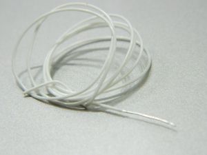 Cable 1xAWG32 solid core PTFE teflon white silver plated  (mt. 10)  