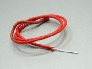 Cable 1xAWG26 solid core PTFE teflon red silver plated  (mt. 10)