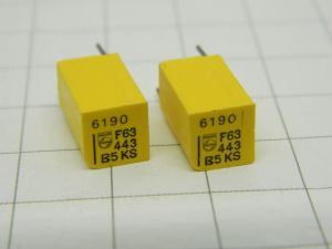 6190pF 63V 1%  precision capacitor PHILIPS KS Stiroflex  (n.2pcs.)  