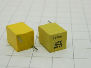 28700pF 63V 1%  condensatore di precisione PHILIPS KS Stiroflex  (n.2 pezzi)