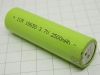 Batteria ricaricabile al Litio Li-Ion tipo 18650 3,7V 2.500mAh   professionale