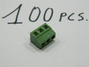 Morsettiera da circuito stampato PCB  3pin passo 3,81 DINKLE EK381  300V 12A (n.100 pezzi)