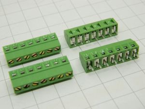 DINKLE EK381 morsettiera da circuito stampato 7posti passo mm.3,81  (n.4 pezzi)